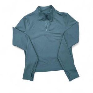 Sea Foam 90 Degree Quarter-Zip Pullover with Thumb Holes